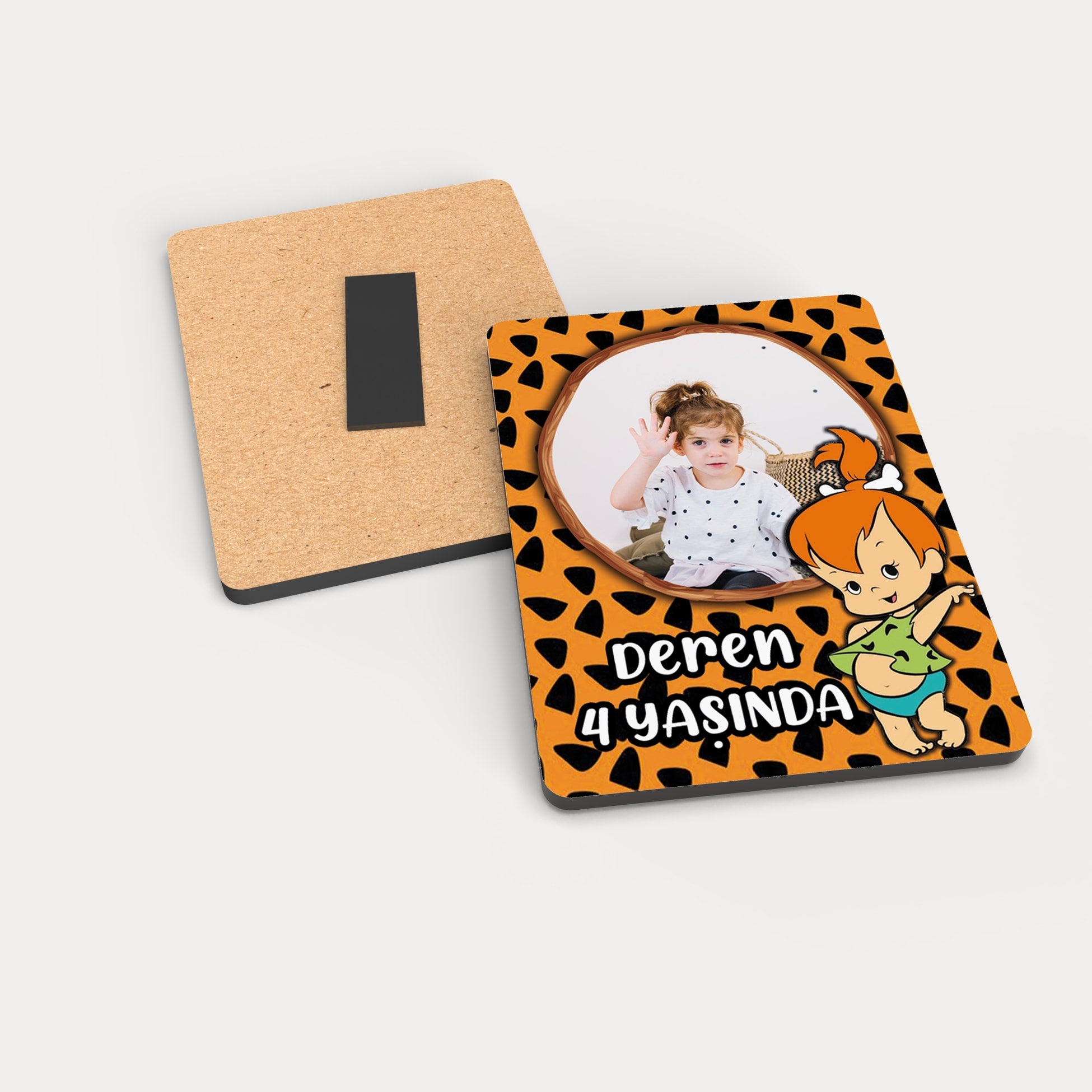 Çakıl Temalı Fotoğraflı Ahşap Magnet