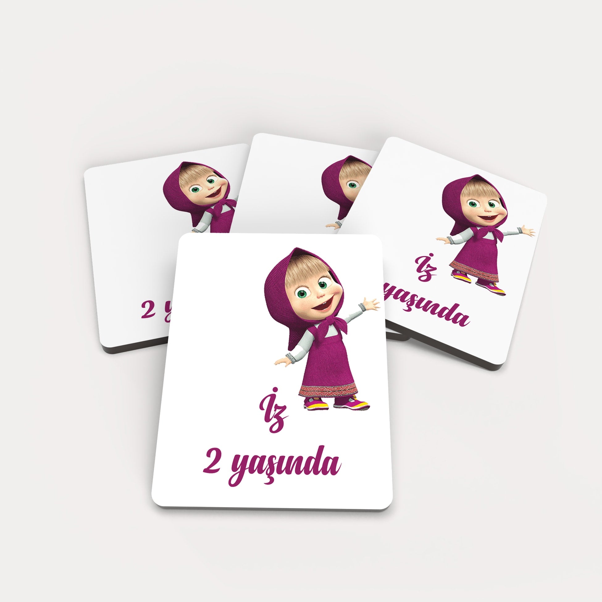 Maşa Ve Koca Ayı Temalı Ahşap Magnet
