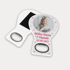 Pembe Kalp Temalı Balon Açacak Magnet