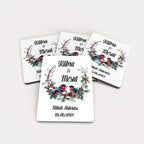 Çift Kuş Desenli Ahşap Magnet