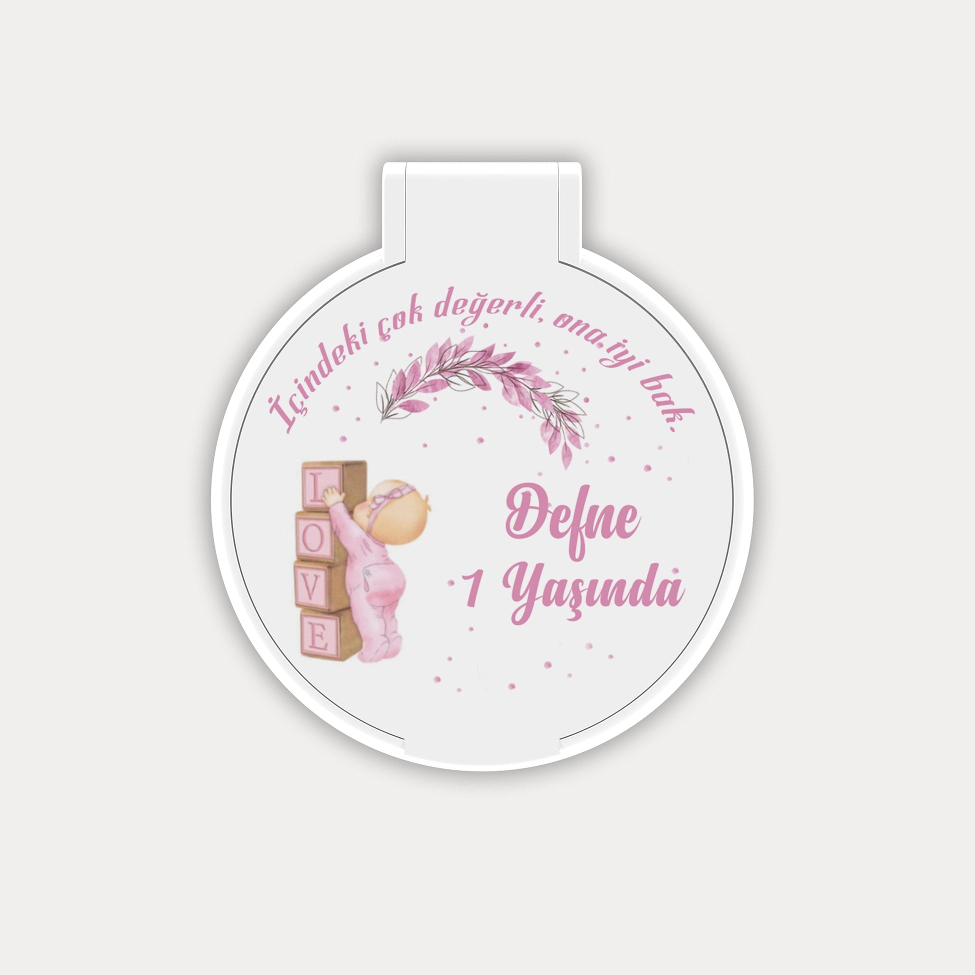 Bebek Temalı Yuvarlak Ayna