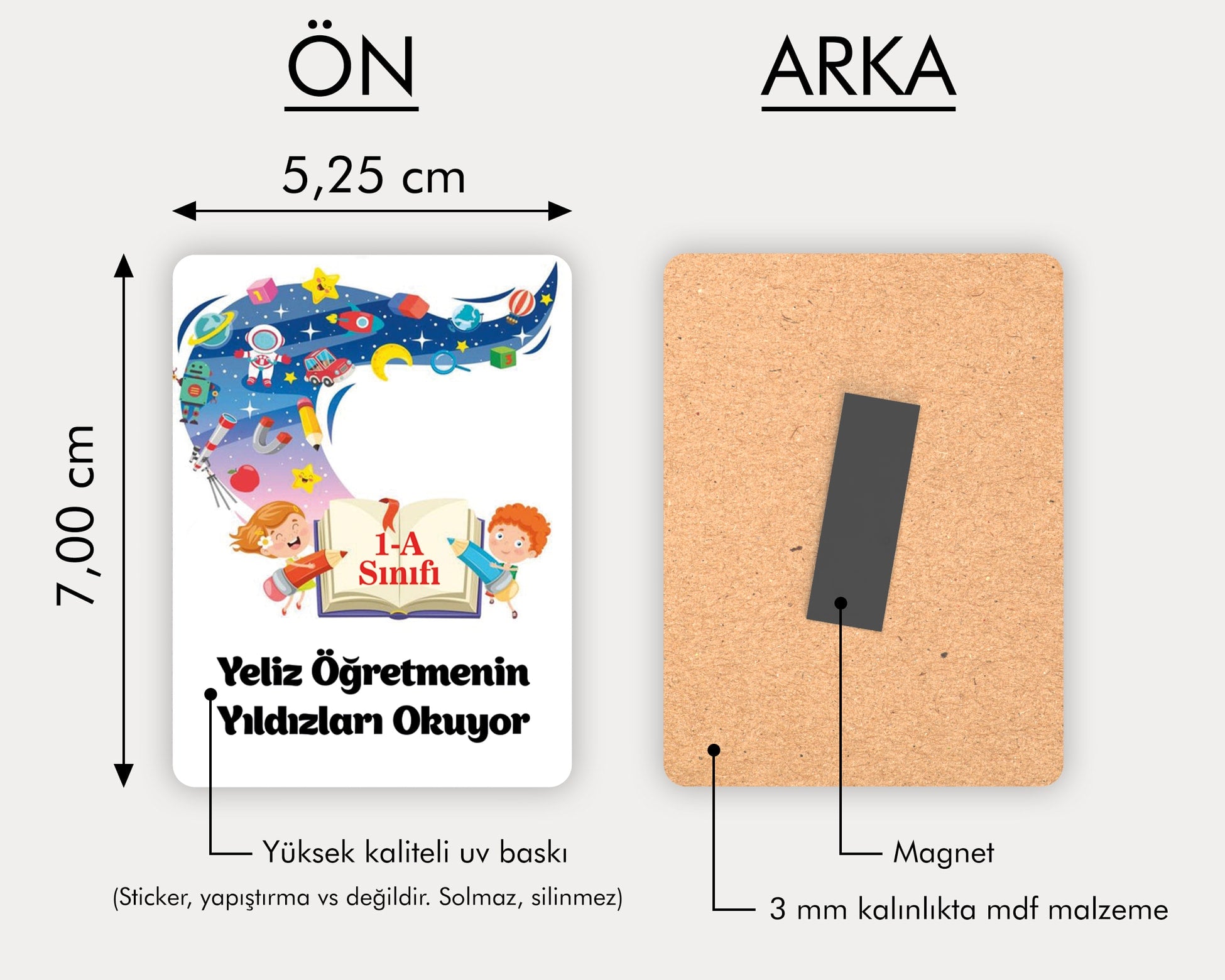 Okuma Bayramı Temalı Ahşap Magnet