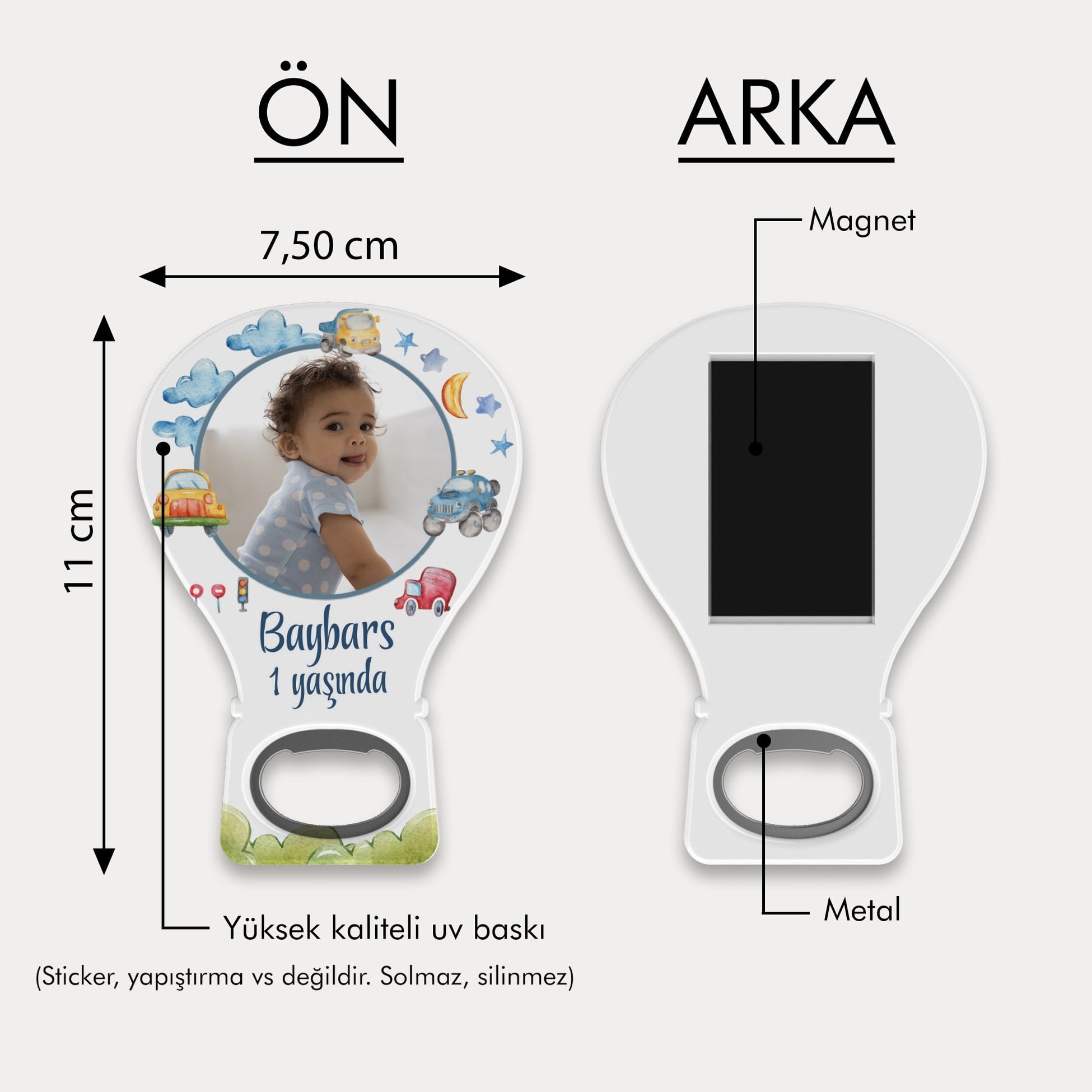 Araba Temalı Balon Açacak Magnet