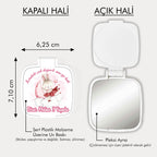 Tavşancık Desenli Kare Ayna