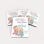 İkiz Bebek Temalı Ahşap Magnet