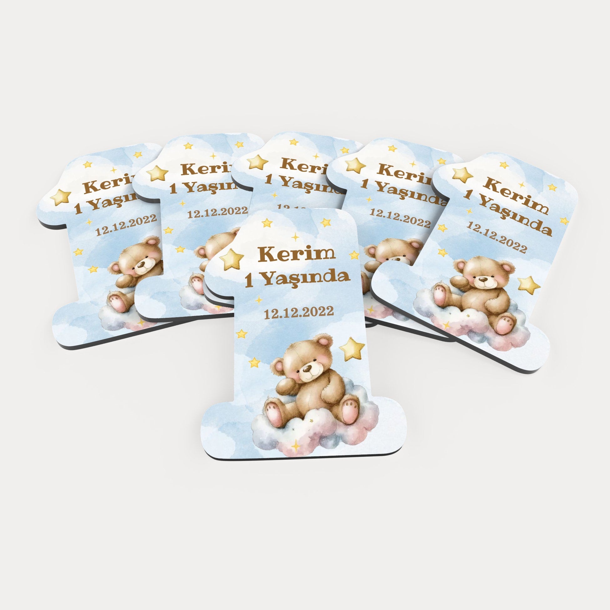 Ayıcık Temalı Ahşap Magnet