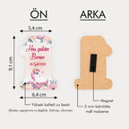 Unicorn Temalı Ahşap Magnet