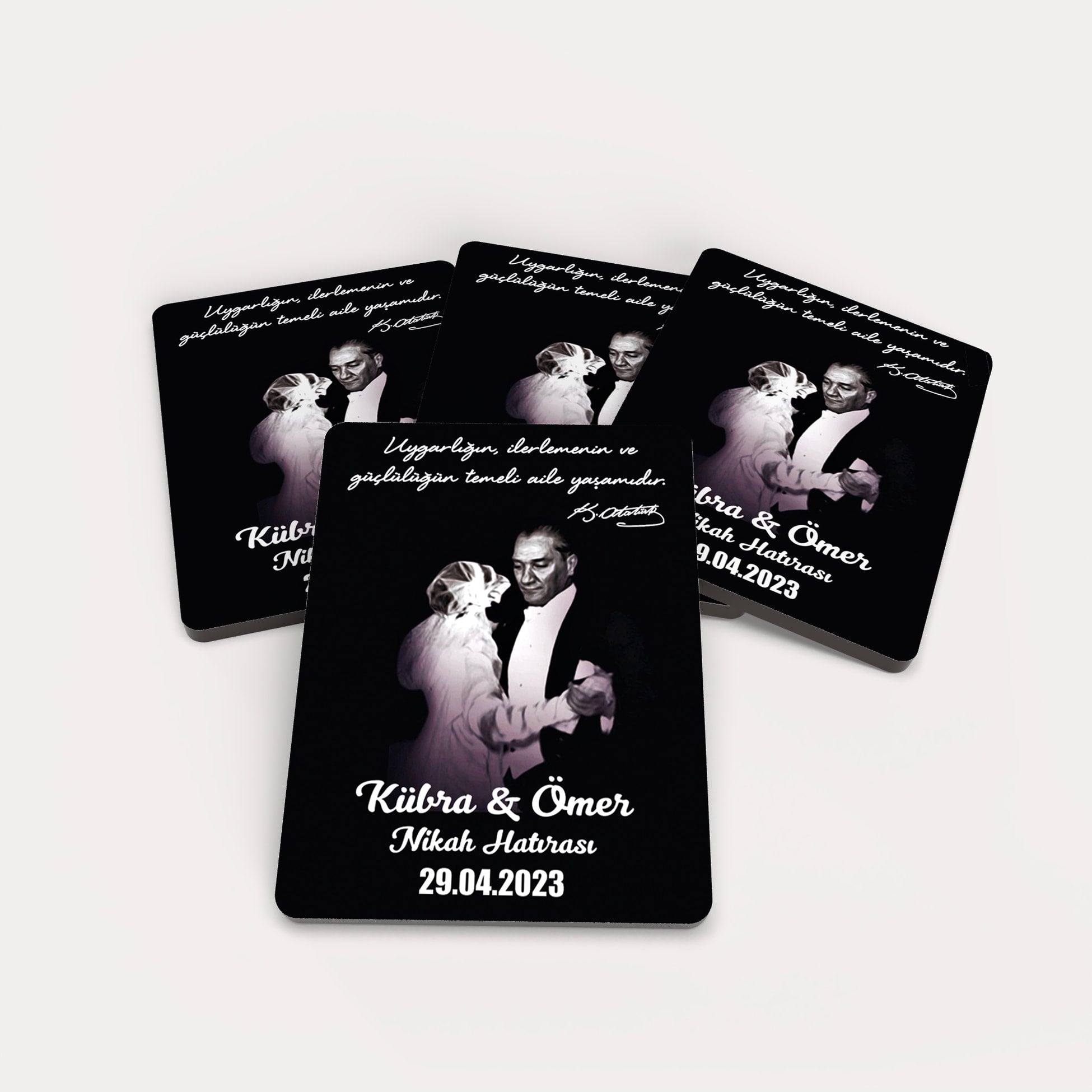 Atatürk Baskılı Ahşap Magnet