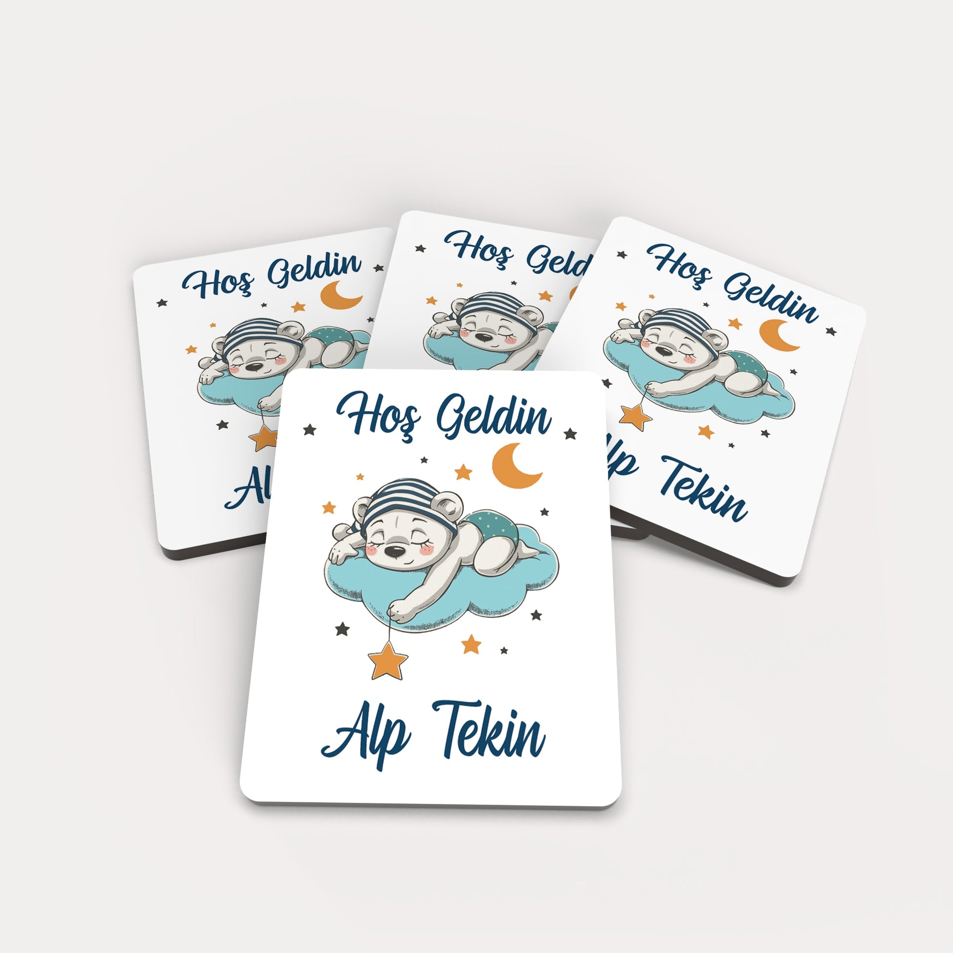 Ayıcık Desenli Ahşap Magnet