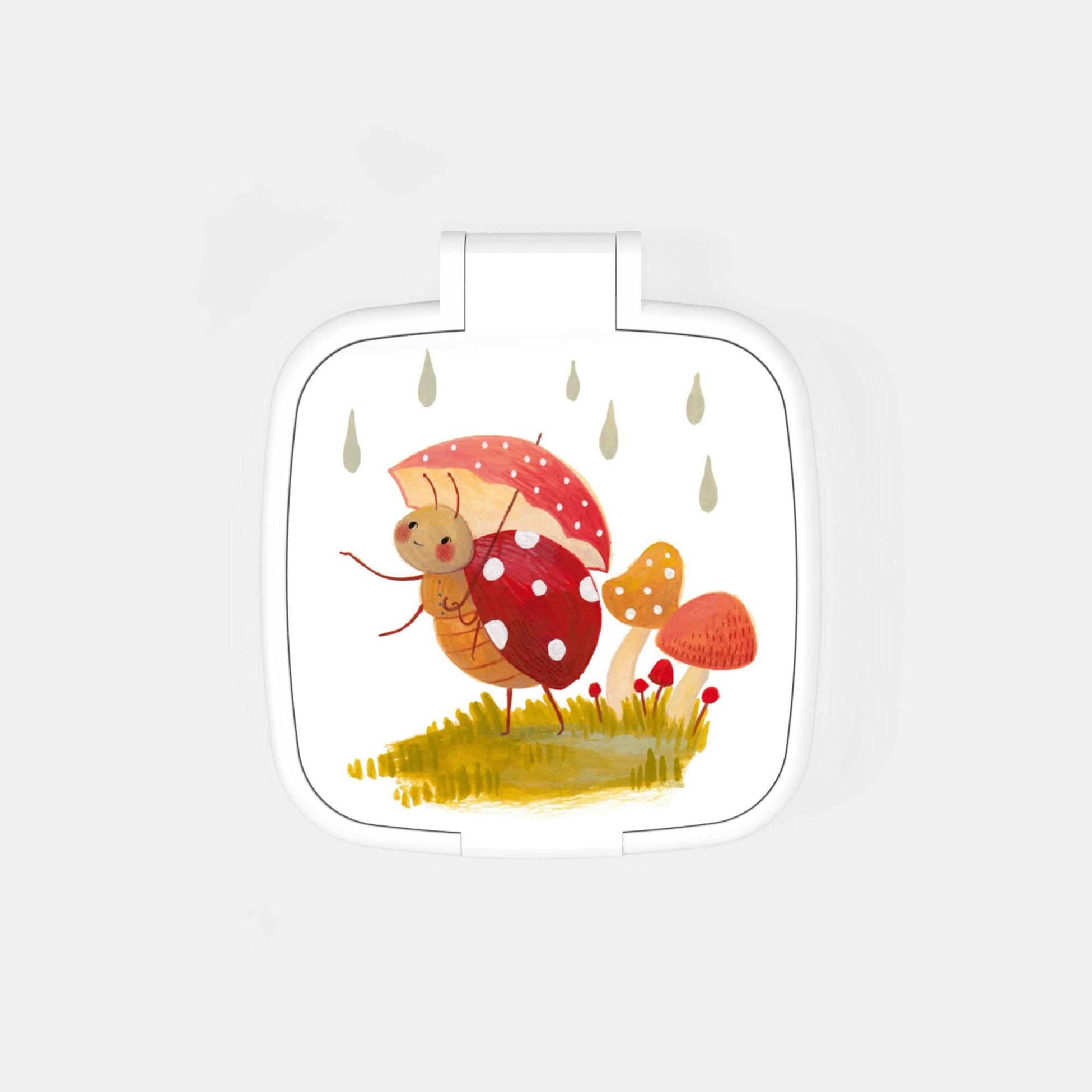 Uğur Böceği Desenli Kare Ayna
