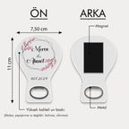 Pembe Çiçek Desenli Balon Açacak Magnet