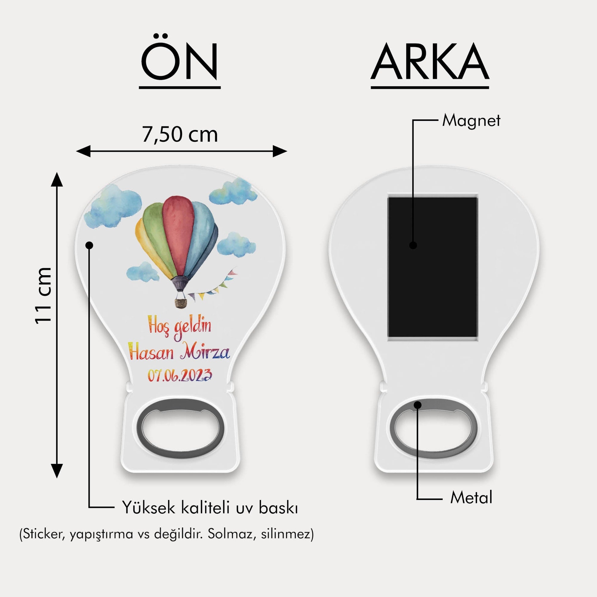 Uçan Balon Desenli Balon Açacak Magnet
