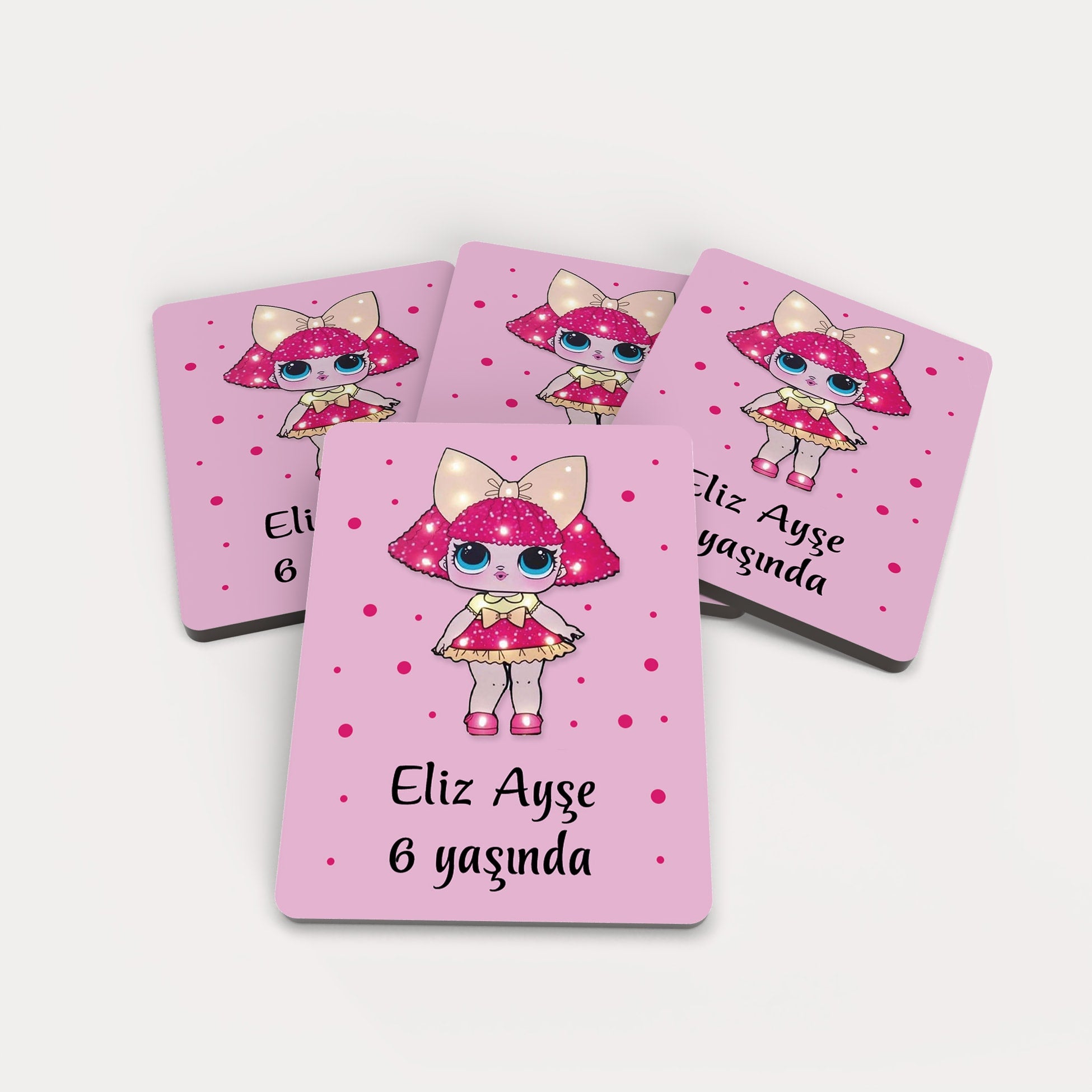 Lol Bebek Desenli Ahşap Magnet