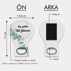 Yeşil Yaprak Desenli Balon Açacak Magnet
