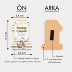 Ayıcık Temalı Ahşap Magnet