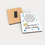 Kral Tacı Desenli Ahşap Magnet