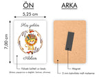 Aslan Desenli Ahşap Magnet