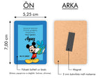 Mickey Mouse Desenli Ahşap Magnet