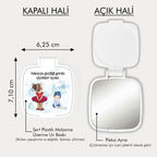Kız ve Erkek Bebek Temalı Kare Ayna
