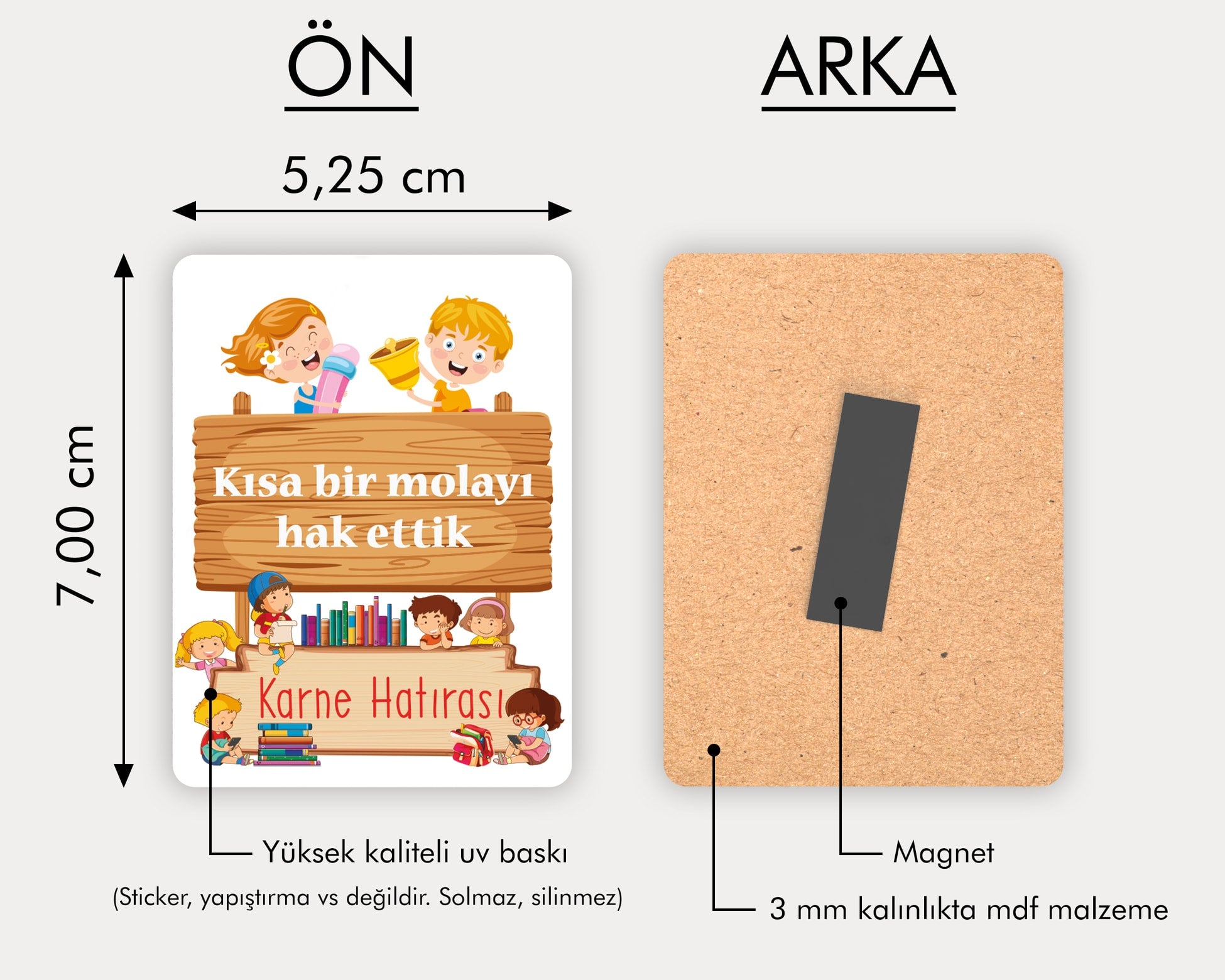 Karne Hatırası Temalı Ahşap Magnet