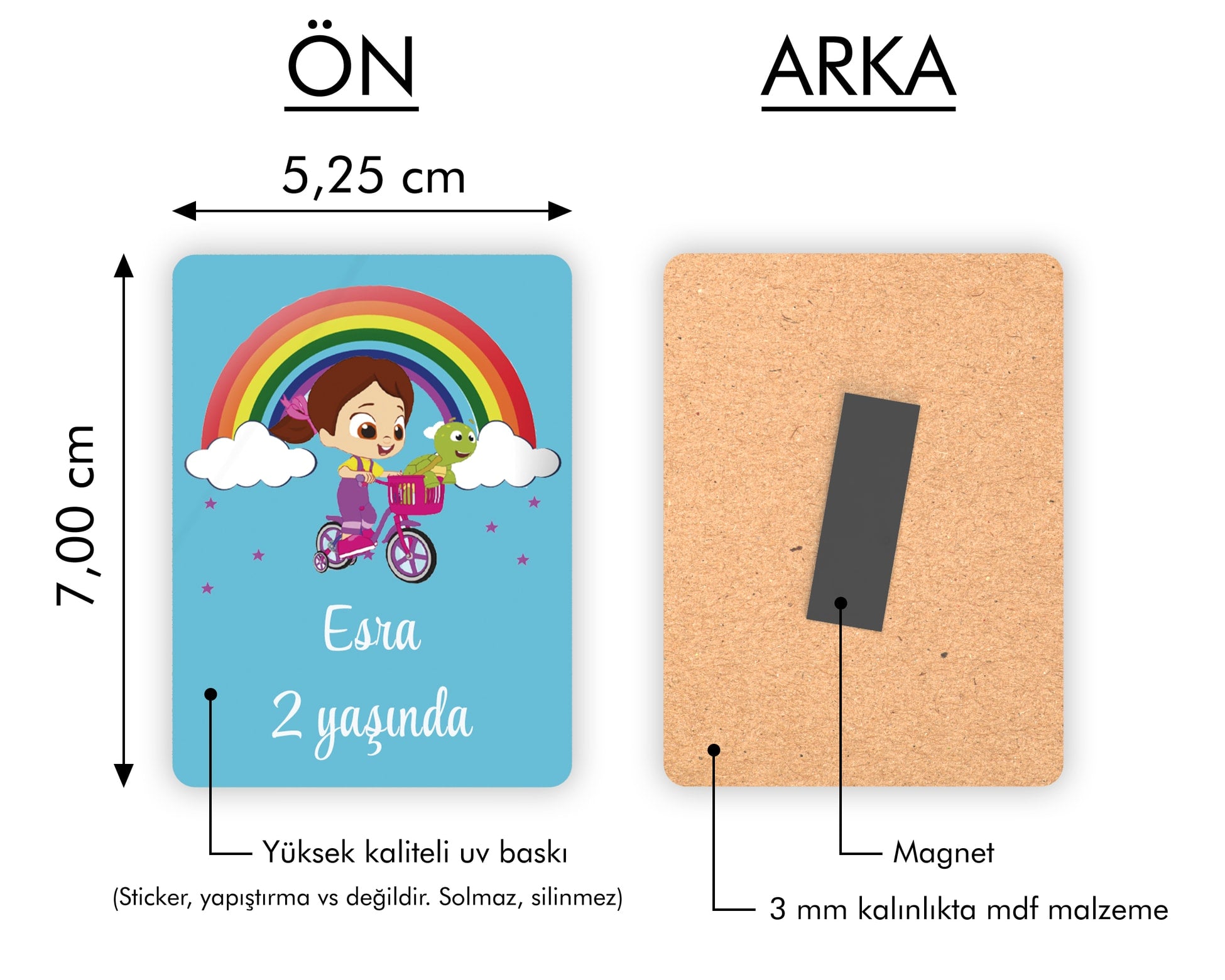 Niloya Temalı Ahşap Magnet