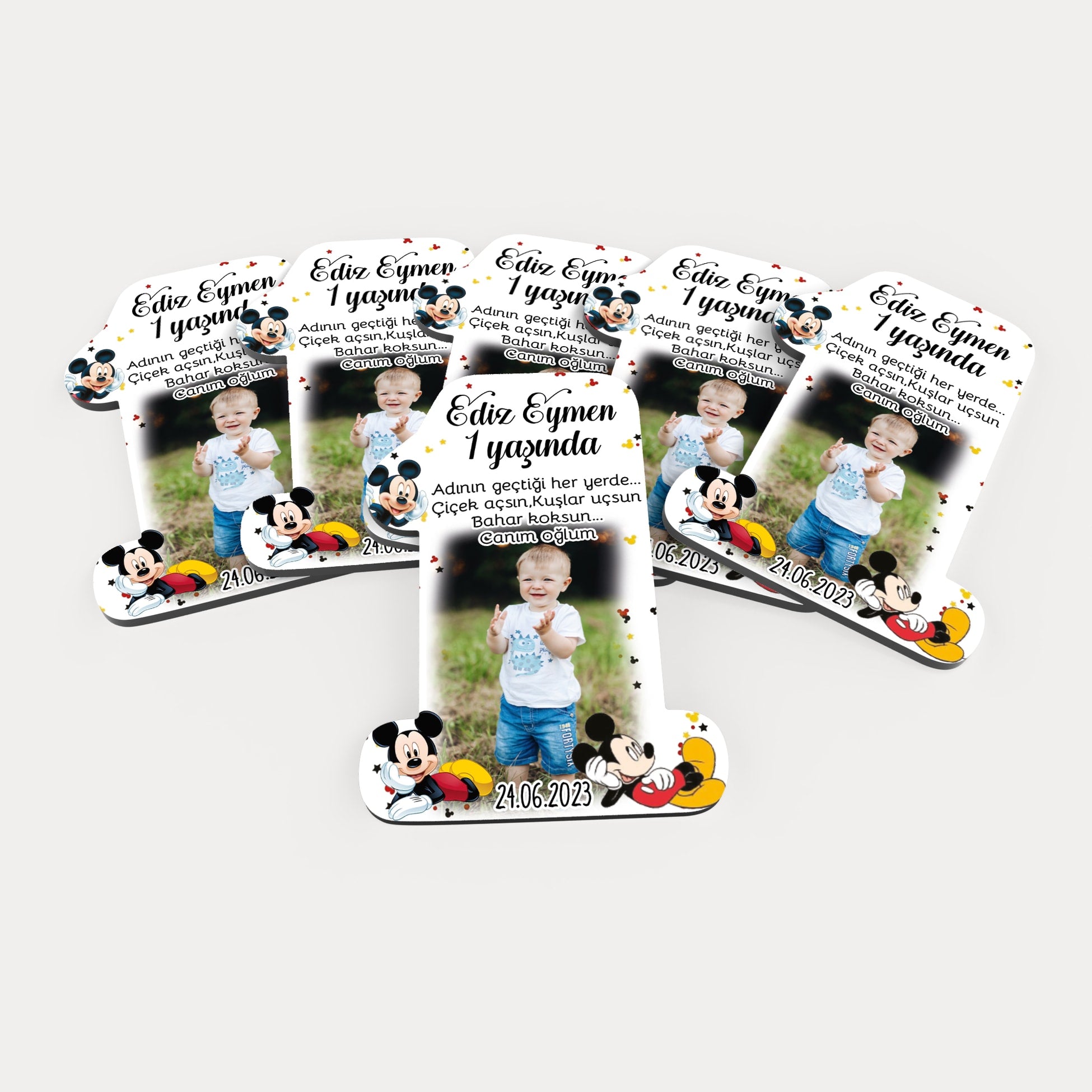 Mickey Mouse Temalı Ahşap Magnet