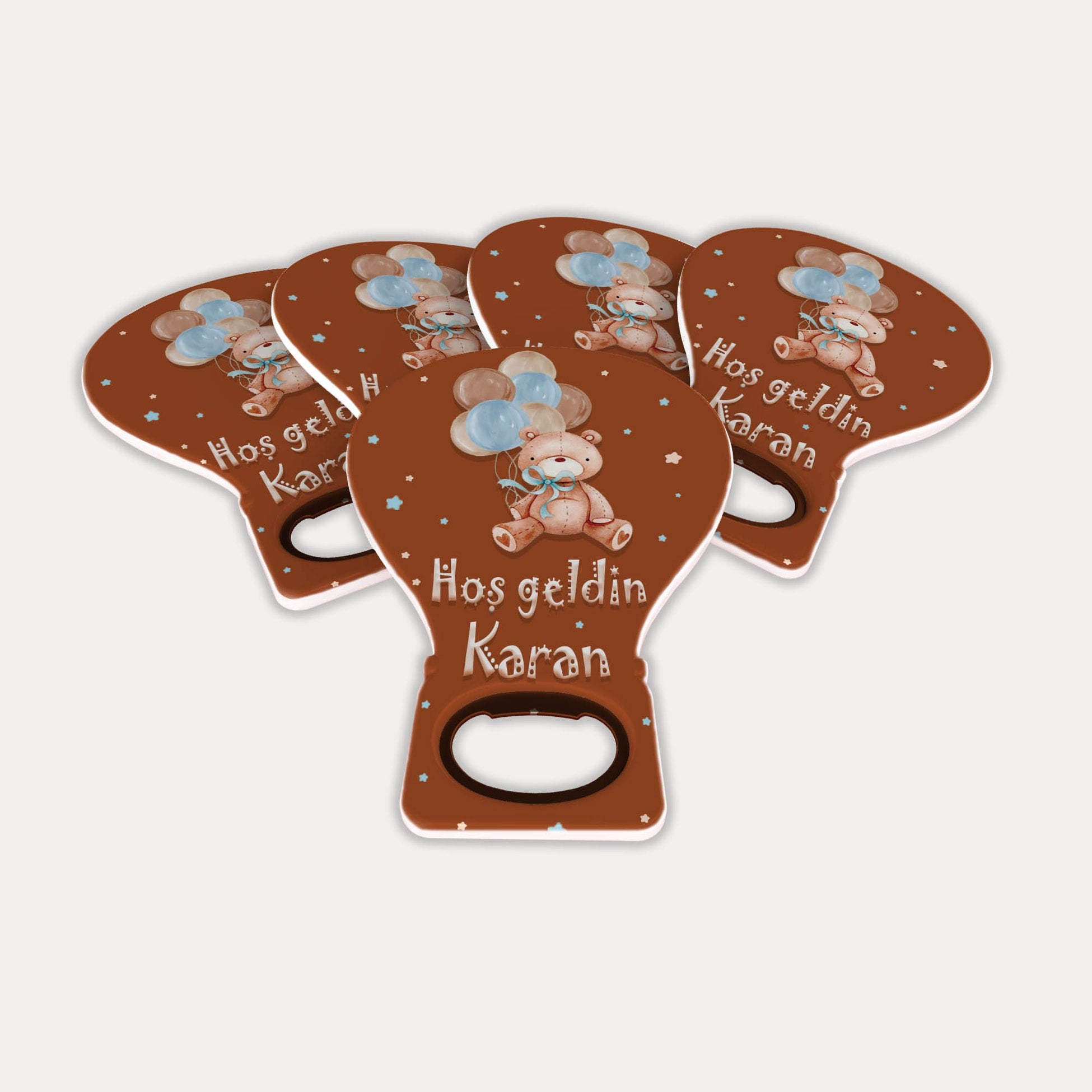 Ayıcık Desenli Balon Açacak Magnet
