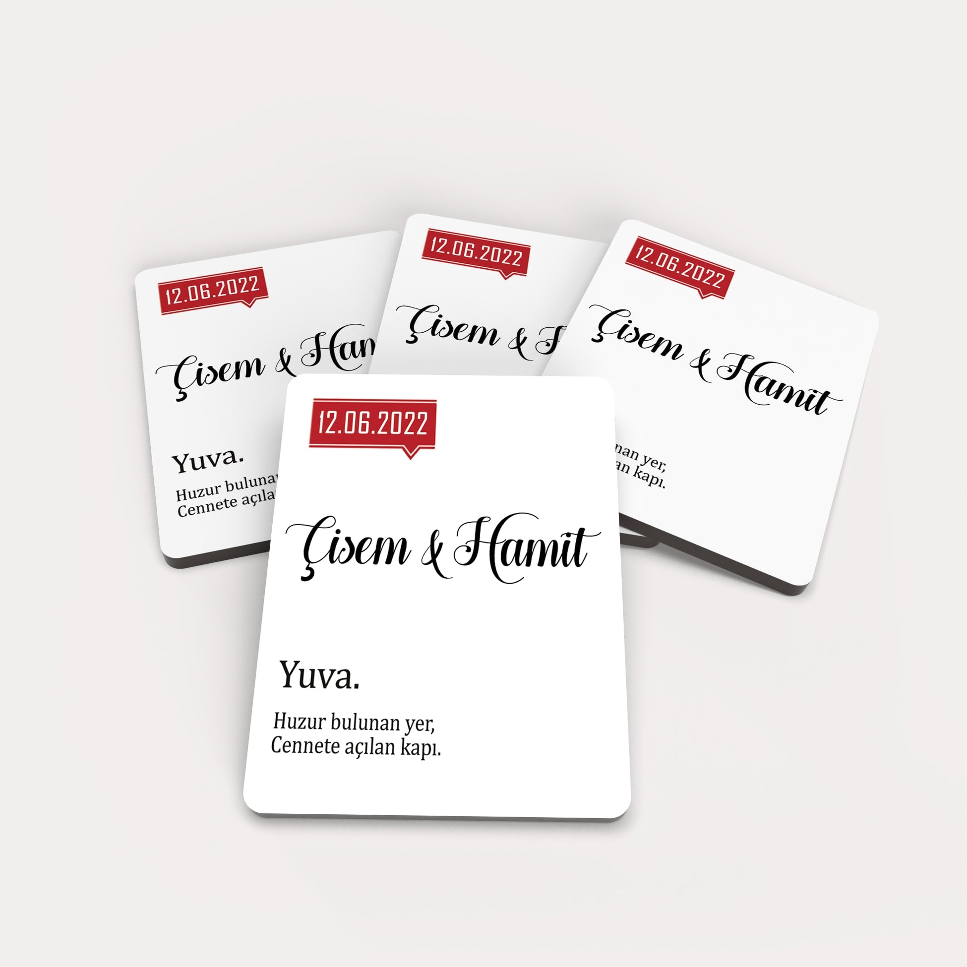 Yuva Yazılı Ahşap Magnet