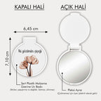 Çiçek Desenli Yuvarlak Ayna