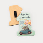 Fil Temalı Ahşap Magnet