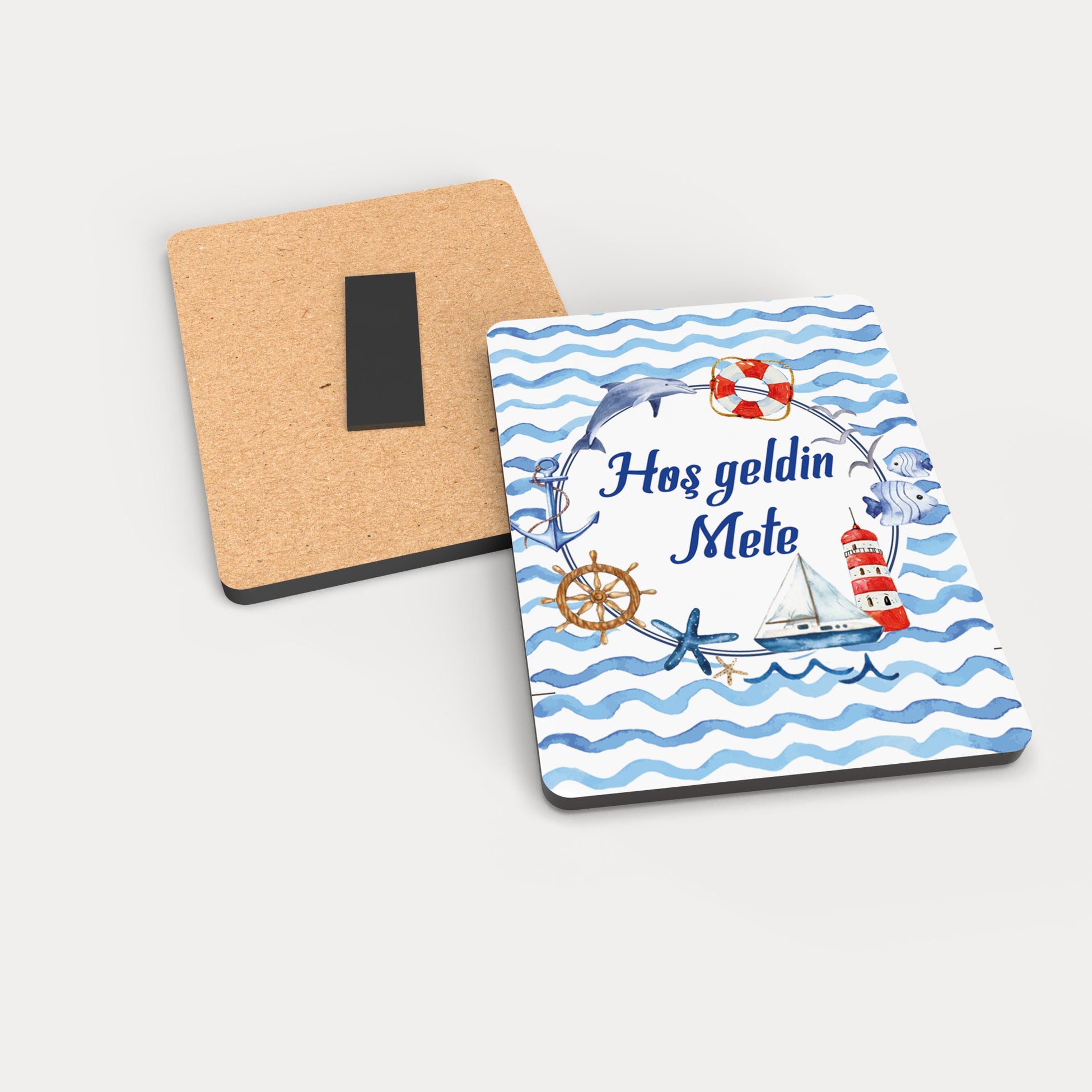 Deniz Temalı Ahşap Magnet
