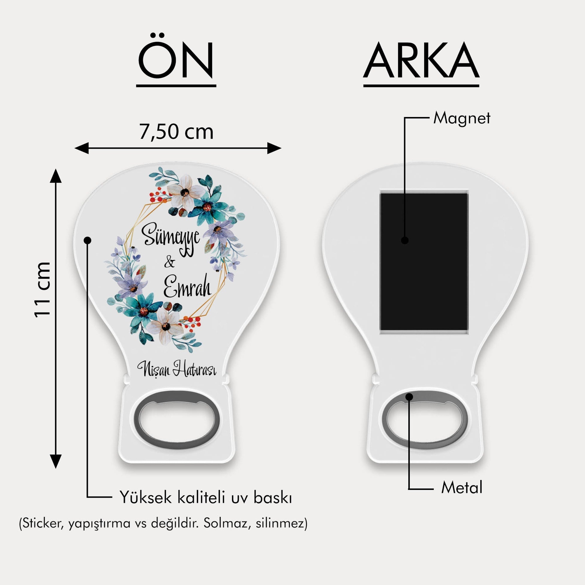 Çiçek Çelenk Balon Açacak Magnet