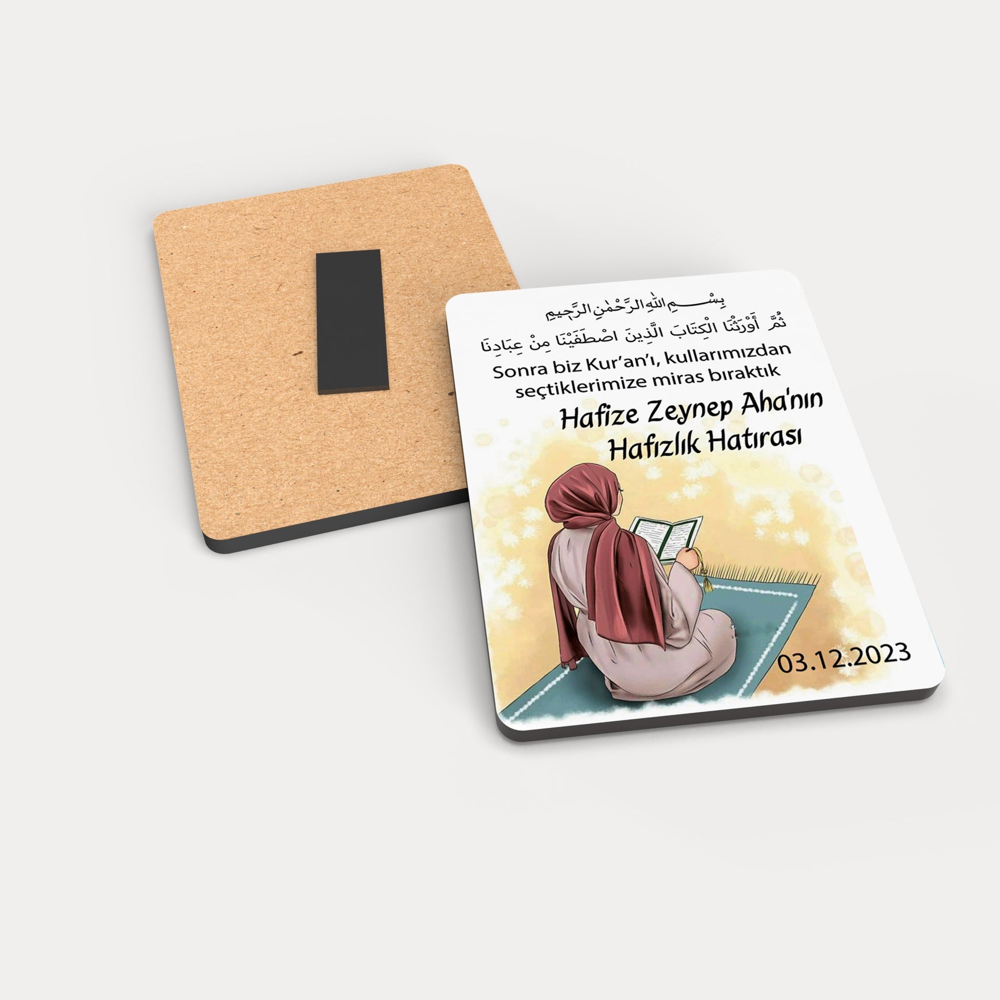 Hafızlık Temalı Ahşap Magnet