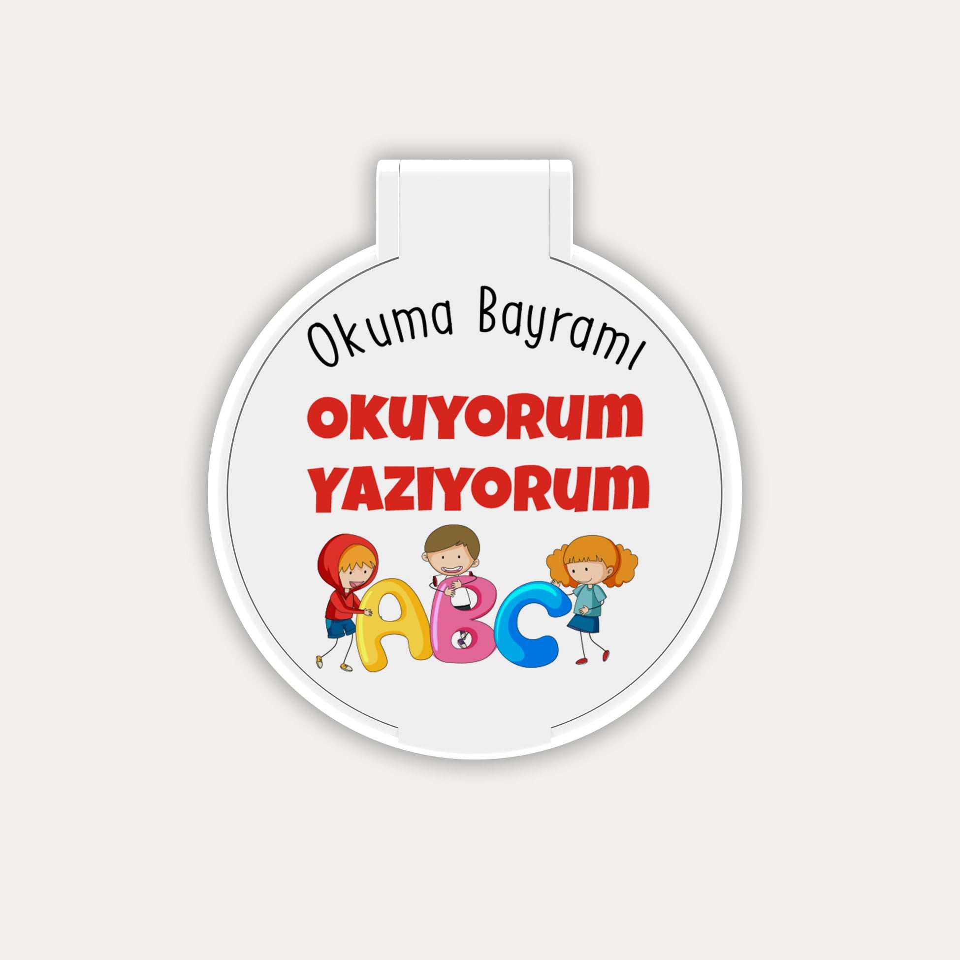 Okuma Bayramı Temalı Yuvarlak Ayna