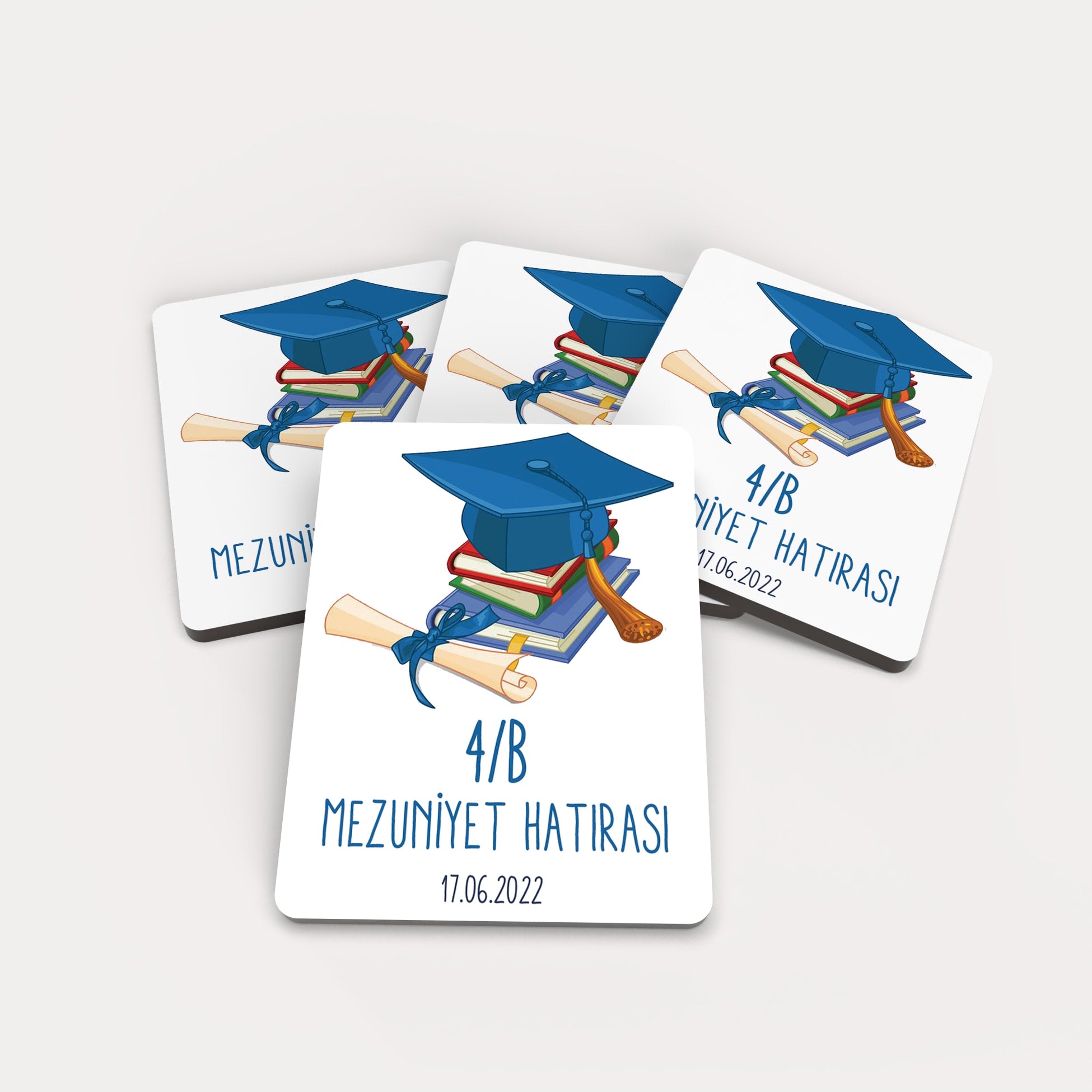 Mezuniyet Temalı Ahşap Magnet