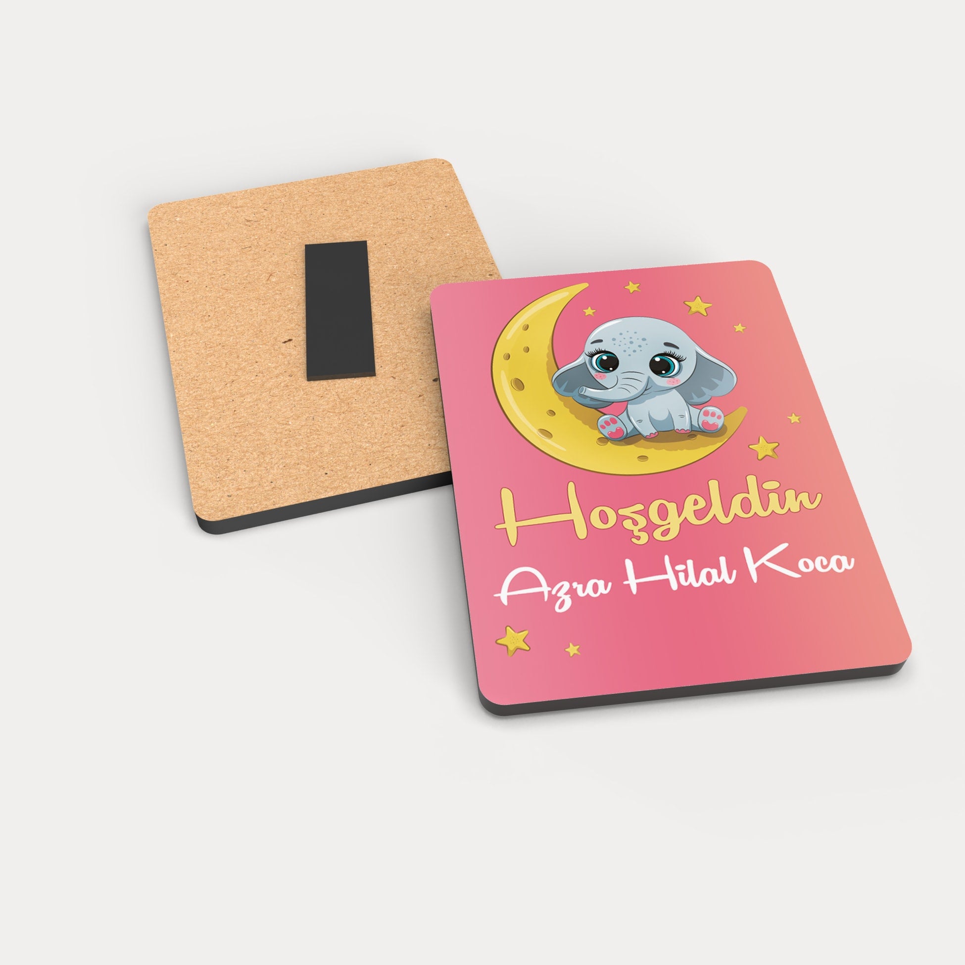 Gökkuşağı Temalı Ahşap Magnet