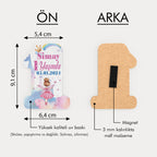 Peri Kızı Temalı Ahşap Magnet