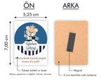 Ayıcık Desenli Ahşap Magnet