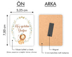 Aslan Desenli Ahşap Magnet
