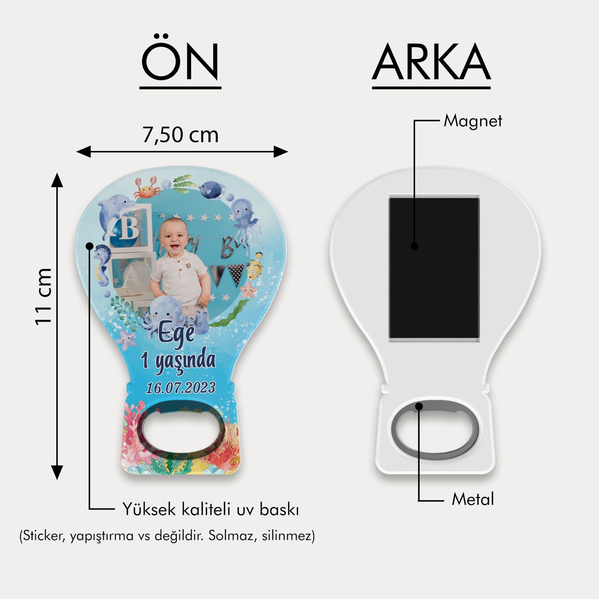 Balıklar Temalı Balon Açacak Magnet