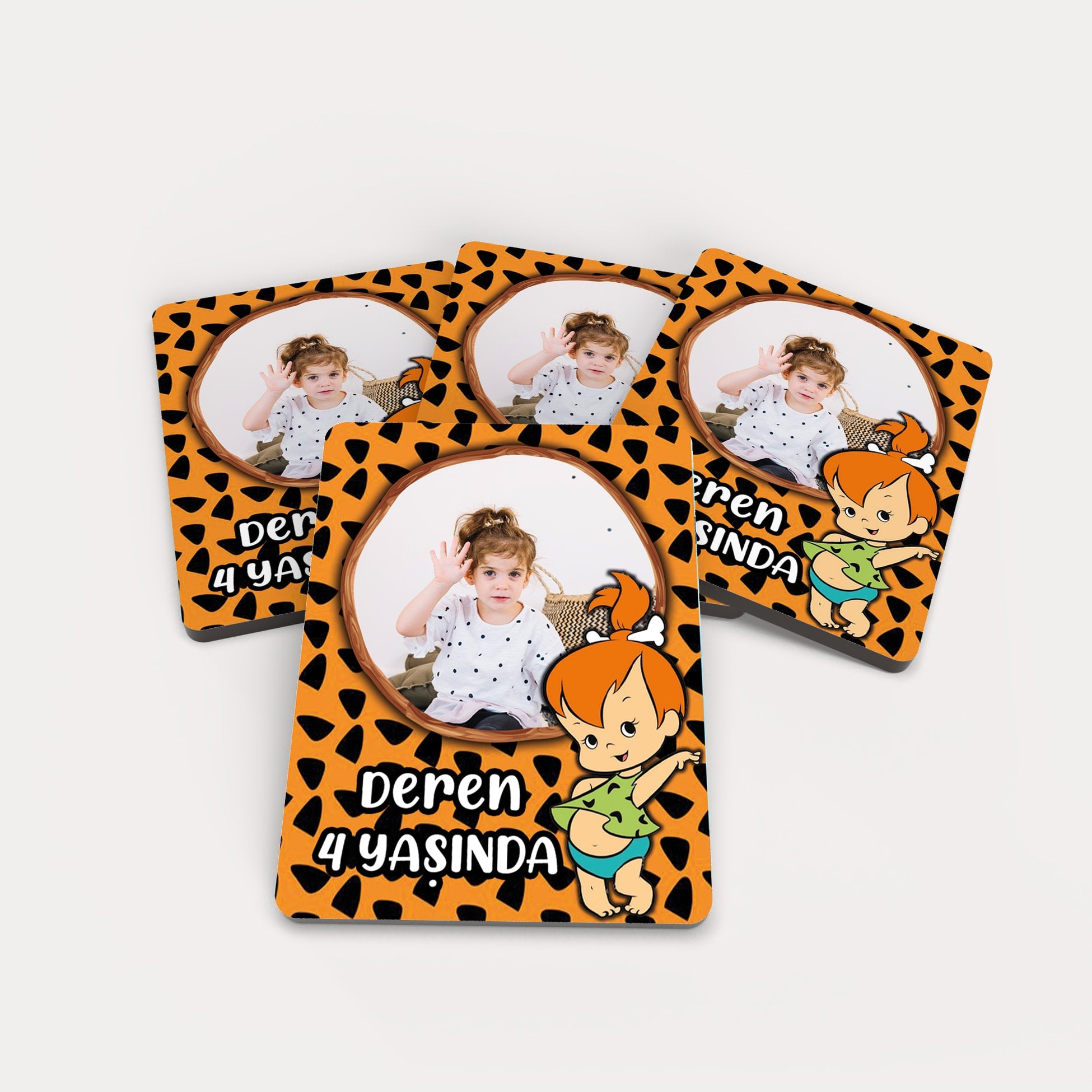 Çakıl Temalı Fotoğraflı Ahşap Magnet