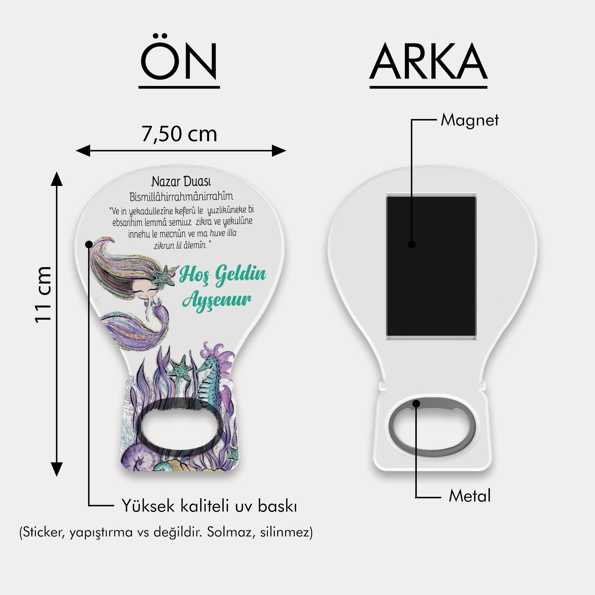 Deniz Kızı Temalı Balon Açacak Magnet