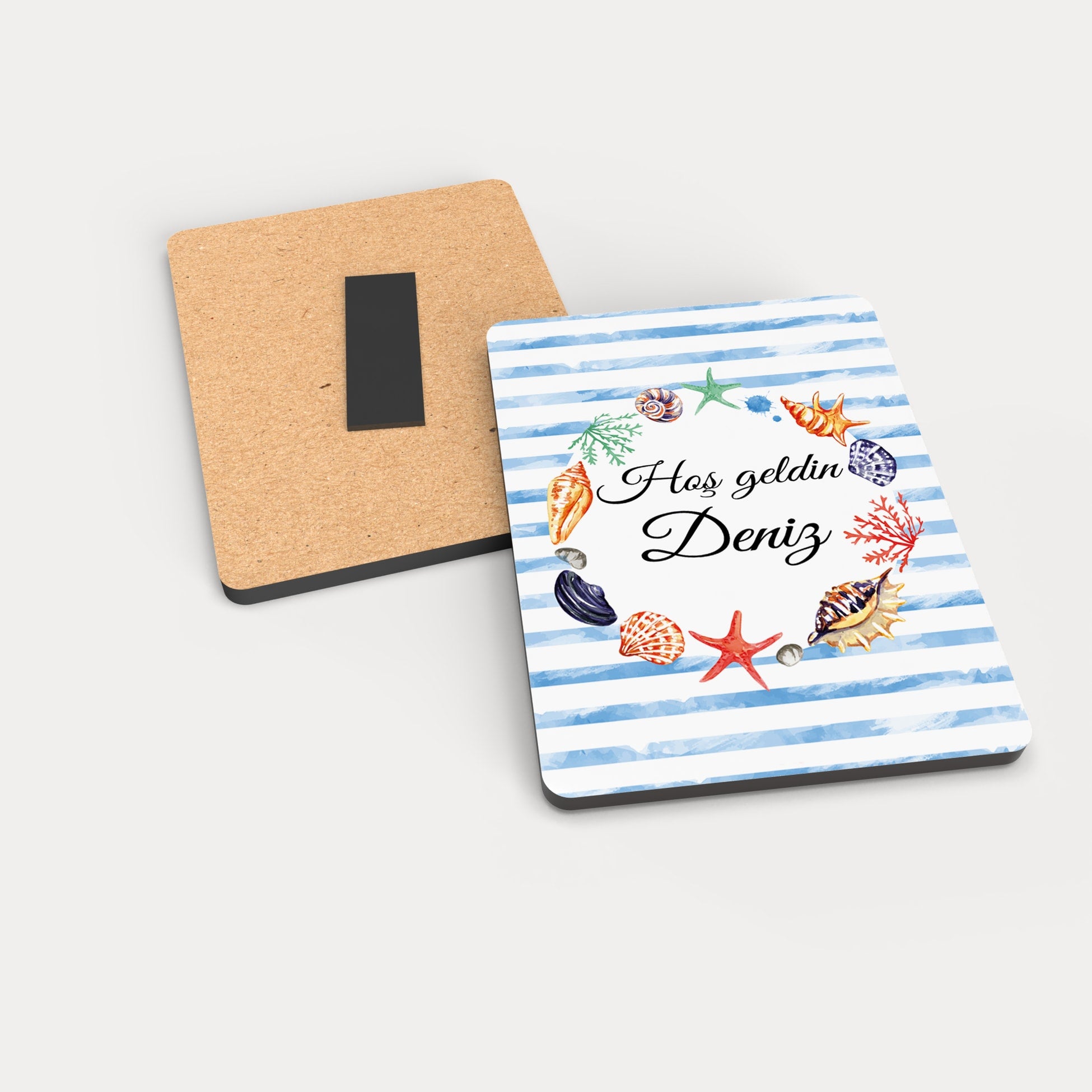Deniz Temalı Ahşap Magnet