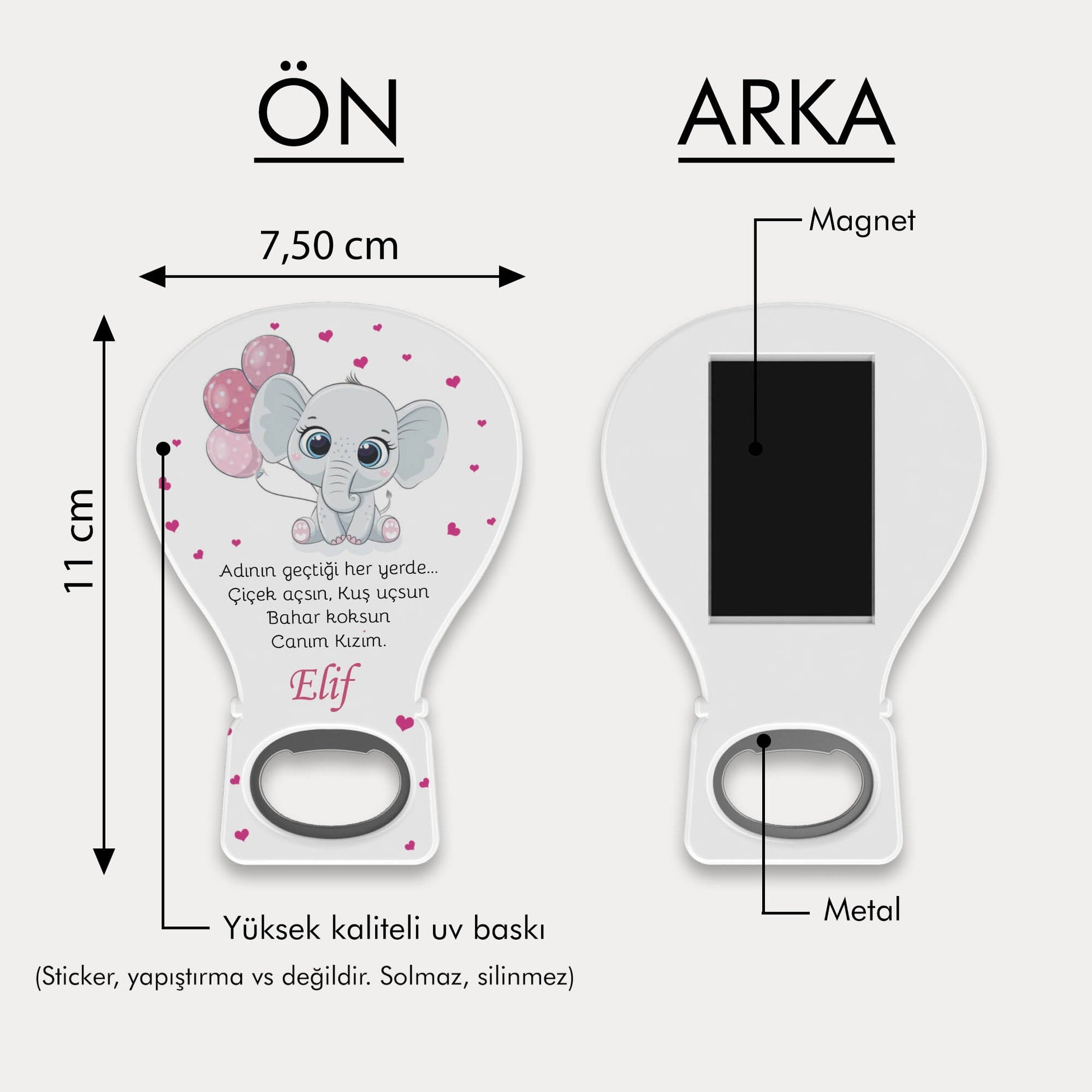 Fil Desenli Balon Açacak Magnet