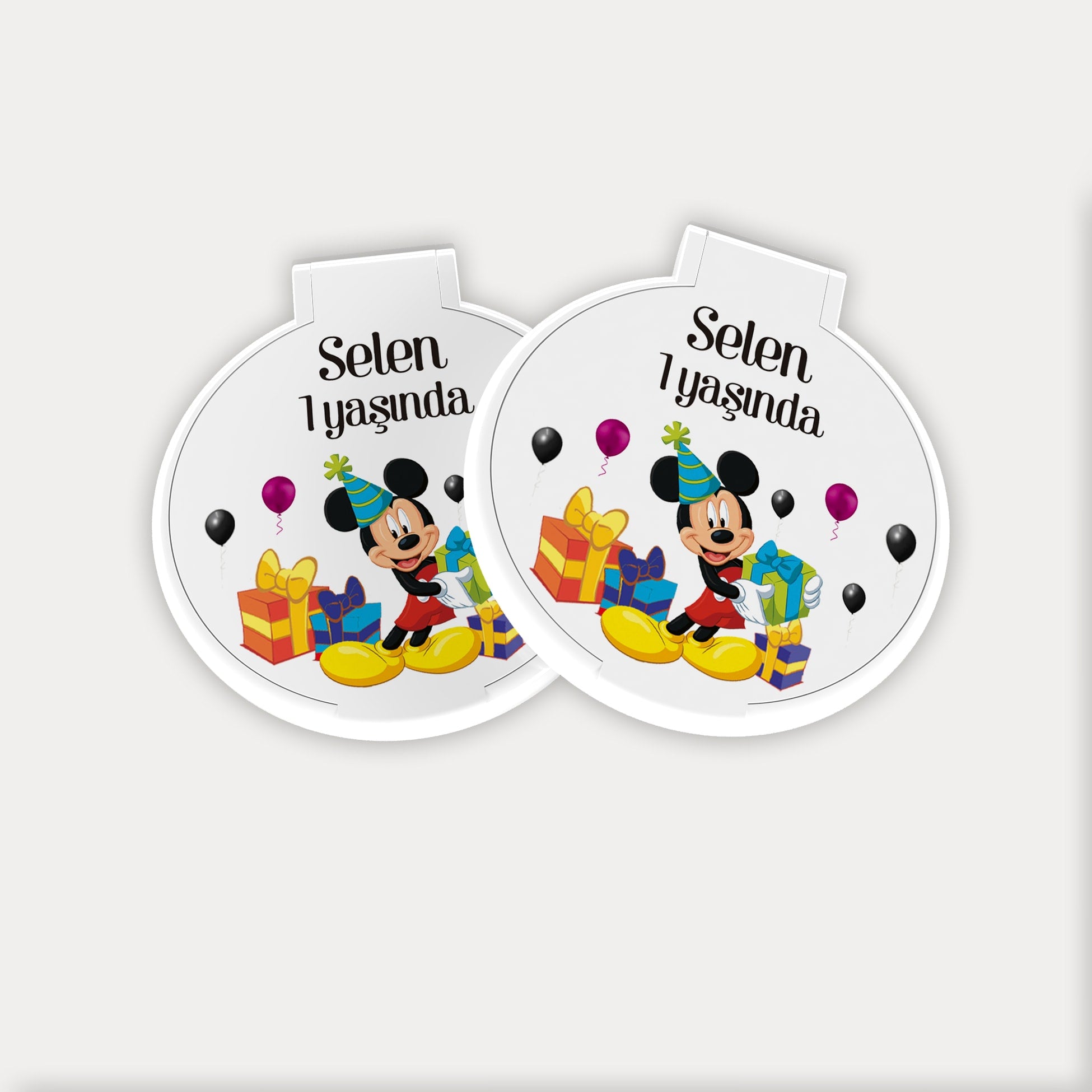Mickey Mouse Temalı Yuvarlak Ayna