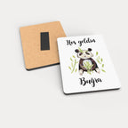 Panda Desenli Ahşap Magnet