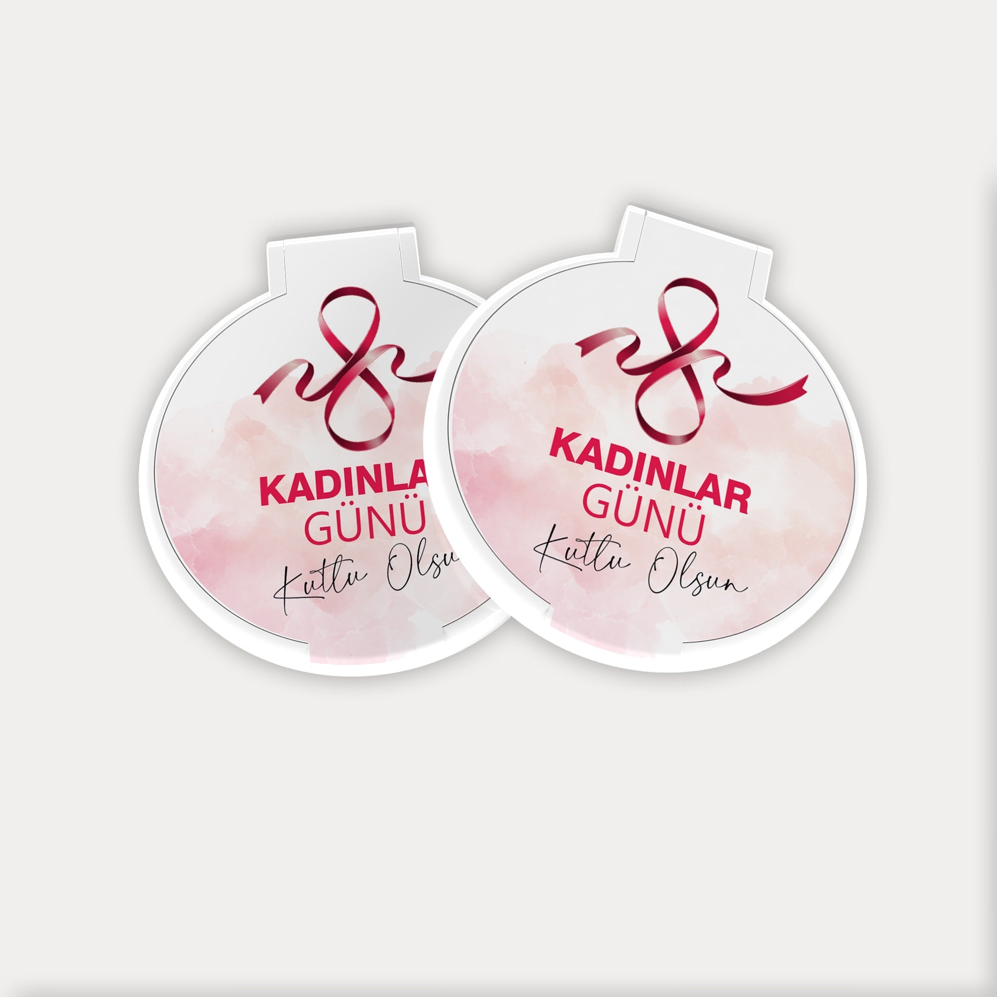 8 Mart Temalı Yuvarlak Ayna
