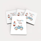 Erkek Bebek Arabası Temalı Ahşap Magnet