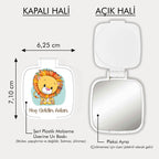 Aslan Desenli Kare Ayna