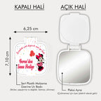 Minnie Mouse Desenli Kare Ayna